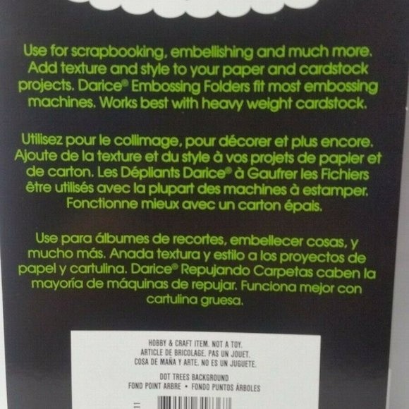 Darice Embossing Folder Dot Trees Scrapbook Paper Crafts Card Making - Picture 3 of 5